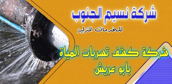 شركة كشف تسربات المياة بابو عريش